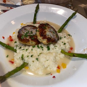 Caffe Navona - Crab cakes with risotto - Italian Near Me - Rockaway, New Jersey Caffe Navona - Crab cakes with risotto - Italian Near Me - Rockaway, New Jersey