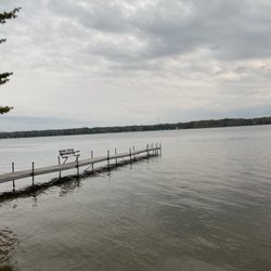 Whispering Surf Campground - Bass Lake- Whispering's Surf dock in which you can bring a boat or fish from.