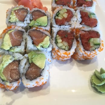 Senro Sushi - Avocado salmon roll and spicy tuna roll (lunch special for 14.99) - Sushi Bars Near Me - San Jose, California Senro Sushi - Avocado salmon roll and spicy tuna roll (lunch special for 14.99) - Sushi Bars Near Me - San Jose, California