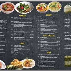 Thai Thai menu