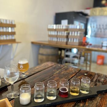 Nova Brewing - a flight of beer glasses on a table - Venues & Event Spaces Near Me - Covina, California Nova Brewing - a flight of beer glasses on a table - Venues & Event Spaces Near Me - Covina, California