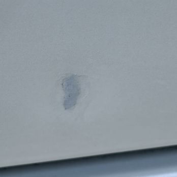 Restor It Dent Repair - Close up on the damage after I tried touch paint on my own, it looked terrible - Mobile Dent Repair Near Me - Oceanside, California Restor It Dent Repair - Close up on the damage after I tried touch paint on my own, it looked terrible - Mobile Dent Repair Near Me - Oceanside, California