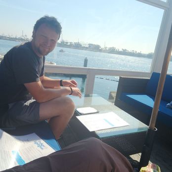 Parkers' Lighthouse - My husband, being his happy self on vacation. - Seafood Near Me - Long Beach, California Parkers' Lighthouse - My husband, being his happy self on vacation. - Seafood Near Me - Long Beach, California