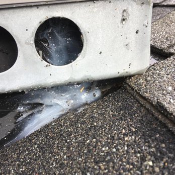 Zone Air Conditioning - Area where water was coming in at where I blobbed with clear silicone - Heating & Air Conditioning/HVAC Near Me - Porterville, California
