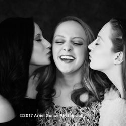 Arnel Gonce Photography - Sisters studio portrait session at Arnel Gonce Photography in Charlottesville Virginia, in gorgeous, contrasty Black and White Kodalith.
