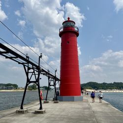 Grand Haven State Park - Inner lighthouse near Grand Haven State Park campground