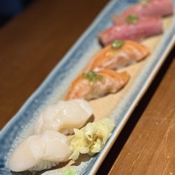 Kakushi Izakaya - Scallop, salmon belly, bluefin tuna belly