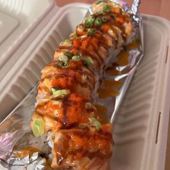Pink Merry - a sushi roll in a styrofoam container - Korean Near Me - Palmdale, California