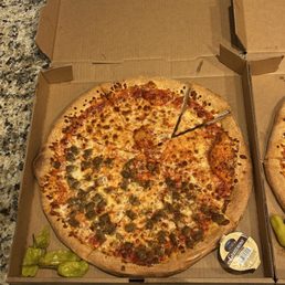 Uneven slices.