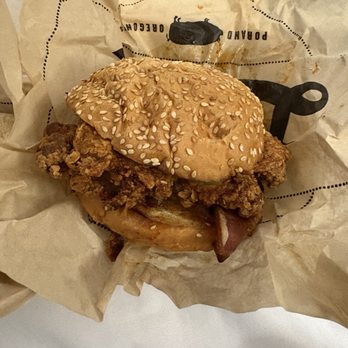Lardo - Hot honey fried chicken sandwich - Sandwiches Near Me - Portland, Oregon