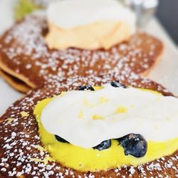 Bea Bea’s - Flight of pancakes: matcha, Thai, lemon ricotta