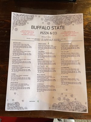 Menu photo 5 Buffalo State Pizza Overland Park, KS