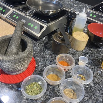 The Learning Kitchen - All of our spices were ready for the Indian date night - Cooking Classes Near Me - West Chester, Ohio