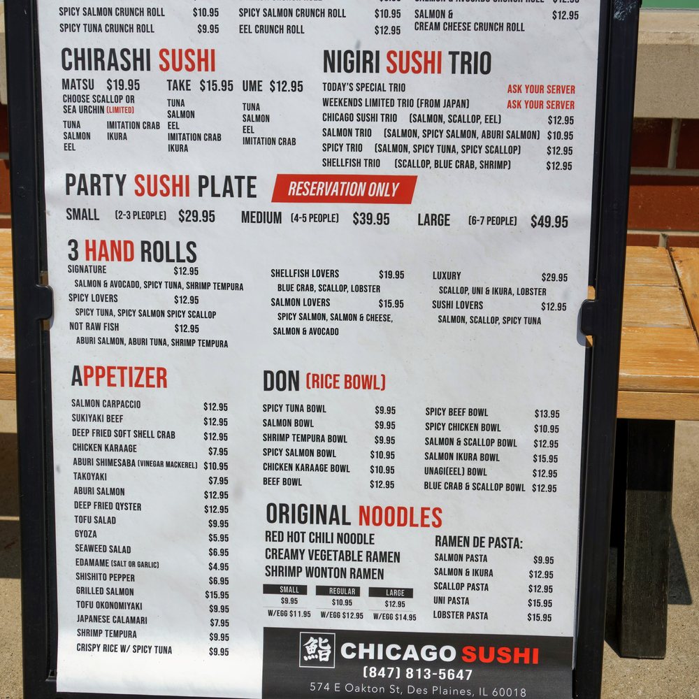 Chicago Sushi - Menu - Japanese Near Me - Des Plaines, Illinois Chicago Sushi - Menu - Japanese Near Me - Des Plaines, Illinois