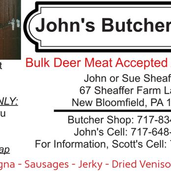 John's Butcher Shop - 2022 Business Card/Front - Meat Shops Near Me - New Bloomfield, Pennsylvania John's Butcher Shop - 2022 Business Card/Front - Meat Shops Near Me - New Bloomfield, Pennsylvania