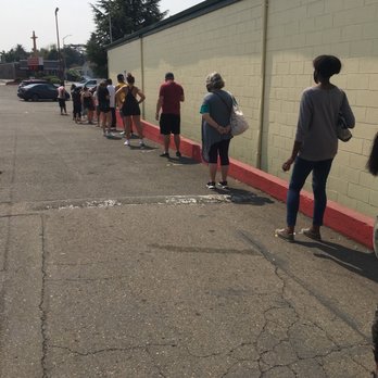 Trader Joe's - Line wrapped around side of building as usual - Grocery Near Me - Castro Valley, California