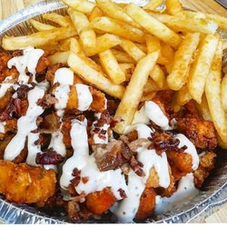 5 senses food truck - Fried Chicken Chunks with Bacon and Ranch!! Served with crispy fries!