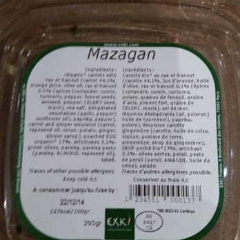 EXKi - Ingredientes of one of the salads offered the "mazagan " - Salad Near Me - Roissy-en-France, 77