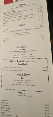 Menu photo 1 Betty’s Niagara Falls, NY Menu photo 1 Betty’s Niagara Falls, NY