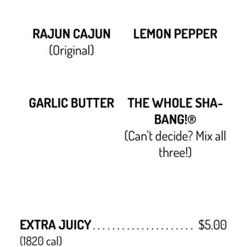 The Boiling Crab - Flavor menu - Cajun/Creole Near Me - Tustin, California The Boiling Crab - Flavor menu - Cajun/Creole Near Me - Tustin, California