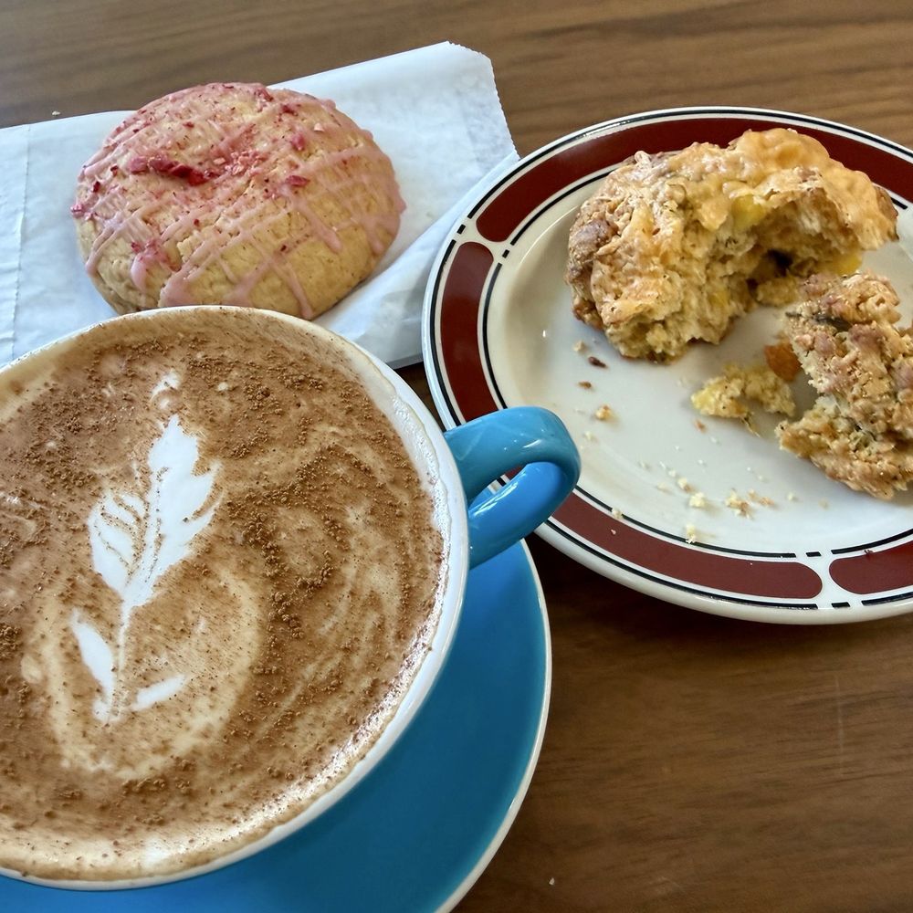 Decibel Coffee Works - The lemon cookie in top left is vegan, but you wouldn't know it's "special" it's so good. - Ice Cream & Frozen Yogurt Near Me - Tucson, Arizona Decibel Coffee Works - The lemon cookie in top left is vegan, but you wouldn't know it's "special" it's so good. - Ice Cream & Frozen Yogurt Near Me - Tucson, Arizona