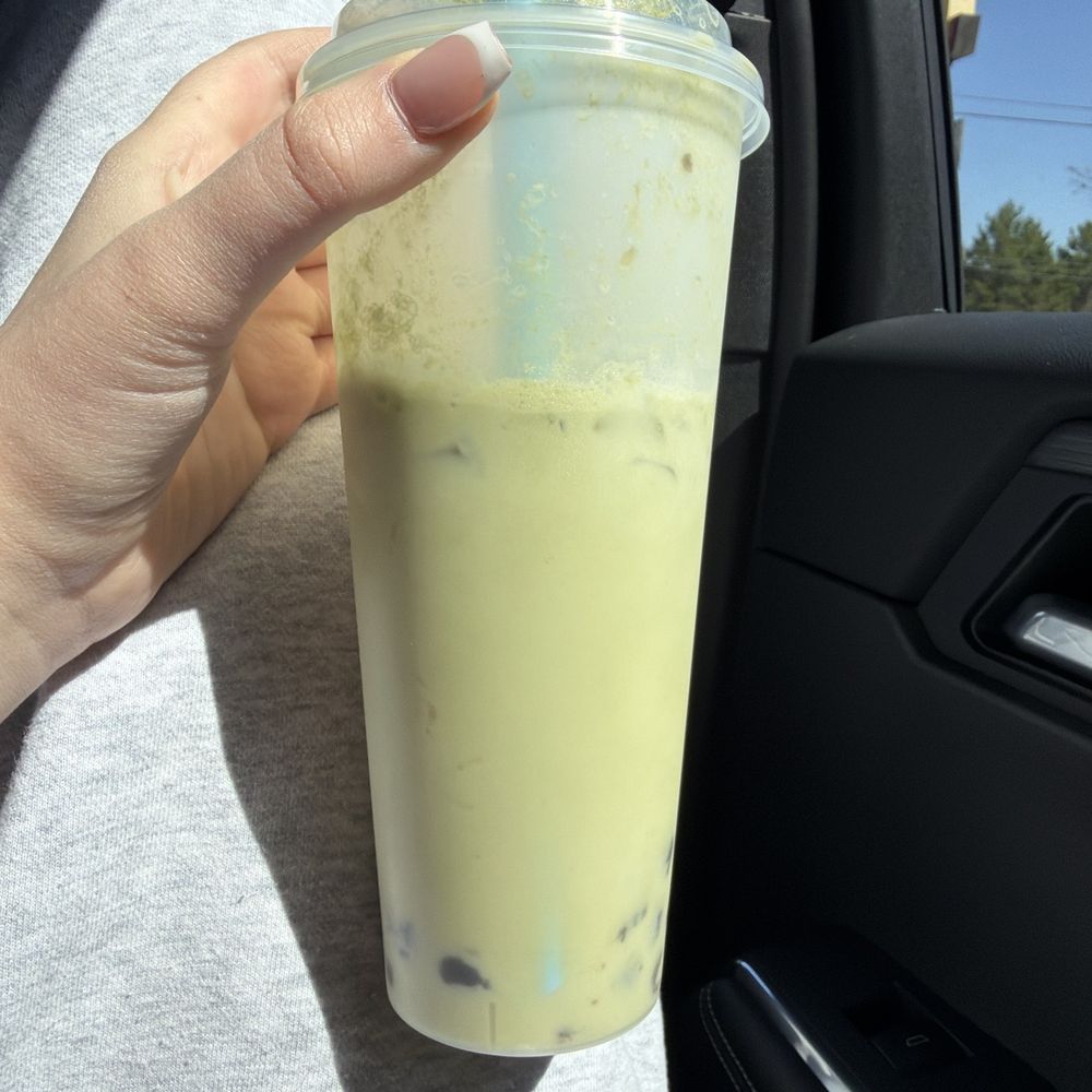 Matcha with tapioca boba Matcha with tapioca boba