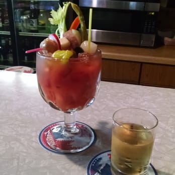 Kroghville Oasis - Kroghville oasis bloody, nice salad on it! - Dive Bars Near Me - Waterloo, Wisconsin