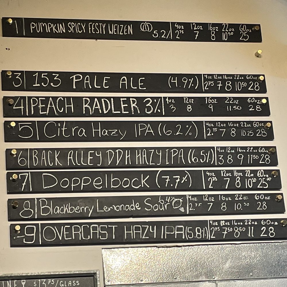 Streetcar Brewing - Tap list 10/24/23 - Breweries Near Me - North Vancouver, British Columbia