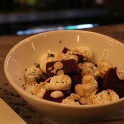 Bar Rev - Pickled beets with slivered almonds and cheese