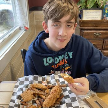 Morning Glory Diner - My son with chicken tenders - Breakfast & Brunch Near Me - Bridgton, Maine Morning Glory Diner - My son with chicken tenders - Breakfast & Brunch Near Me - Bridgton, Maine