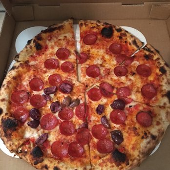 Speak Cheezy - Pepperoni with gaeta olives - Pizza Near Me - Long Beach, California Speak Cheezy - Pepperoni with gaeta olives - Pizza Near Me - Long Beach, California