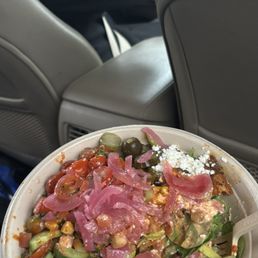 greens bowl harissa chicken