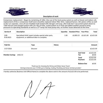 McVay Plumbing, Heating & Cooling - $2600+ billion for repair that did not address problem. - Plumbing Near Me - Pittsburgh, Pennsylvania McVay Plumbing, Heating & Cooling - $2600+ billion for repair that did not address problem. - Plumbing Near Me - Pittsburgh, Pennsylvania