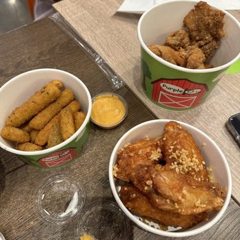 Purple Kow - Fried zucchini + popcorn chicken + Garlic Wings - Desserts Near Me - Berkeley, California Purple Kow - Fried zucchini + popcorn chicken + Garlic Wings - Desserts Near Me - Berkeley, California
