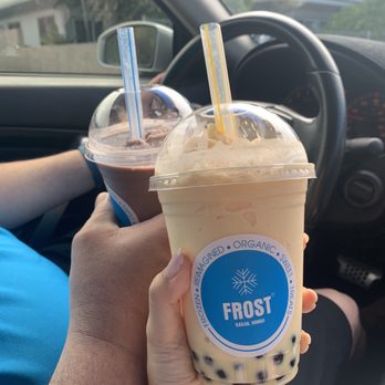 Frost - Honey-boba freeze, mine(mango) and my husband's(coco) - Ice Cream & Frozen Yogurt Near Me - Kailua, Hawaii Frost - Honey-boba freeze, mine(mango) and my husband's(coco) - Ice Cream & Frozen Yogurt Near Me - Kailua, Hawaii