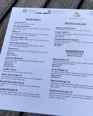 Menu photo 8 Sparrow Kirkland, WA Menu photo 8 Sparrow Kirkland, WA