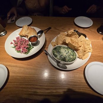Bartlett's - Appetizer Steak Tartare & Artichoke/Spinach dip - Steakhouses Near Me - Austin, Texas Bartlett's - Appetizer Steak Tartare & Artichoke/Spinach dip - Steakhouses Near Me - Austin, Texas