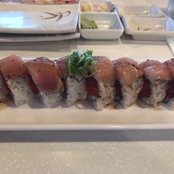 J Sushi Orange - Albacore on spicy tuna $7.25 - Sushi Bars Near Me - Orange, California