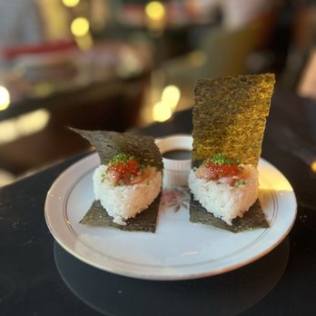 Sonder - bone marrow onigiri: trout roe, chives, tart = $20 - Tapas/Small Plates Near Me - Santa Ana, California Sonder - bone marrow onigiri: trout roe, chives, tart = $20 - Tapas/Small Plates Near Me - Santa Ana, California