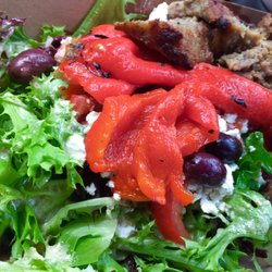 Telluride Gyro Cart - The low carb go-to: fresh Greek Salad with lamb yum!!