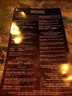 Menu photo 7 Blue Agave Vero Beach, FL