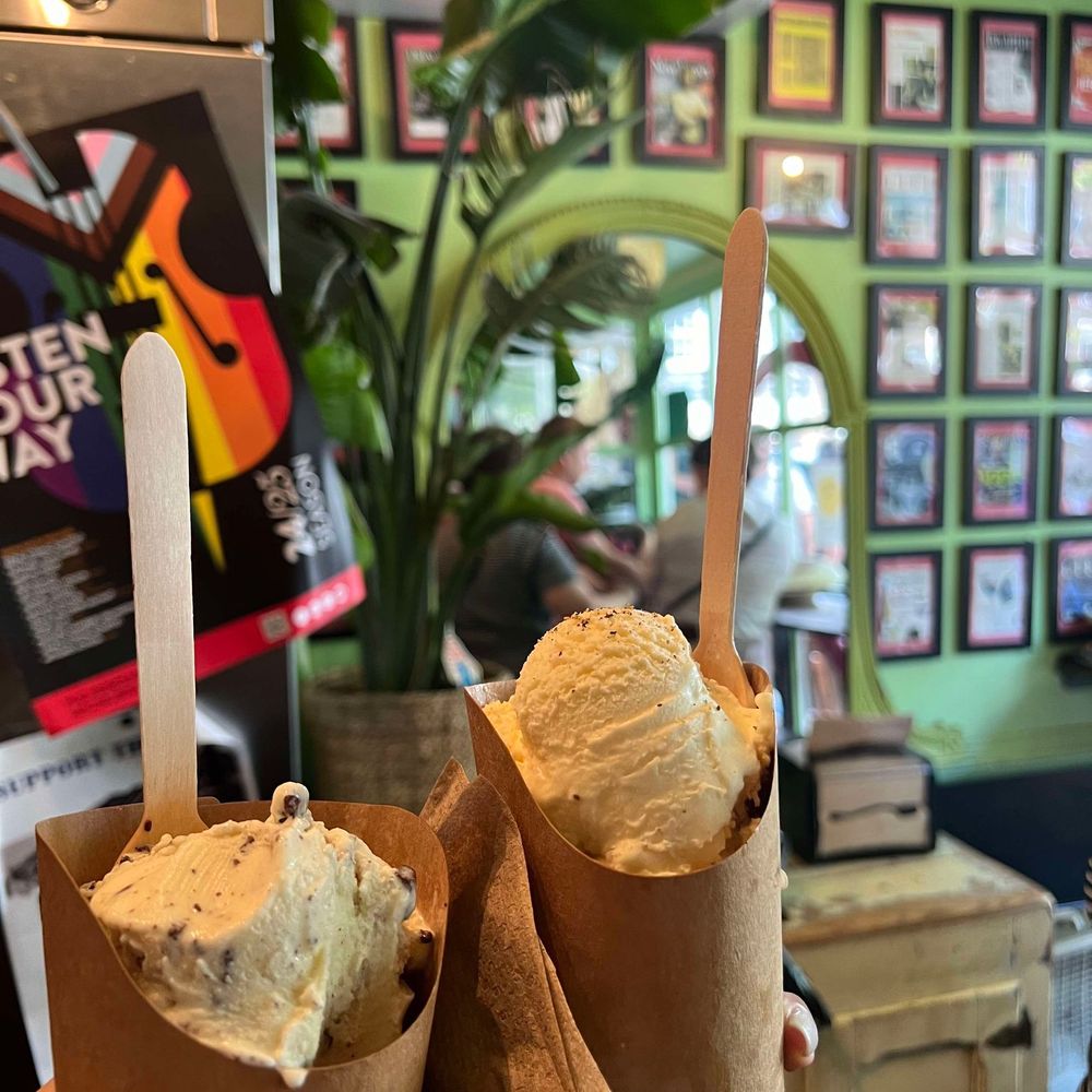 The Bent Spoon - (right) sweet corn + cookies and cream - Ice Cream & Frozen Yogurt Near Me - Princeton, New Jersey The Bent Spoon - (right) sweet corn + cookies and cream - Ice Cream & Frozen Yogurt Near Me - Princeton, New Jersey
