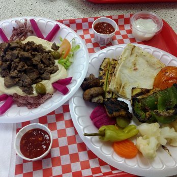 Siraj’s Shawarma - Hummus with beef shawarma5.99 , side if grilled veggies 3.99 Extra chilli sauce, garlic sauce - Mediterranean Near Me - Whittier, California Siraj’s Shawarma - Hummus with beef shawarma5.99 , side if grilled veggies 3.99 Extra chilli sauce, garlic sauce - Mediterranean Near Me - Whittier, California