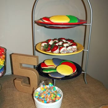 Grove Street Bakery - Yellow, red, blue, and green iced sugar cookies - Bakeries Near Me - Bloomington, Illinois