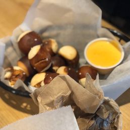 Pretzel Bites and Bier Cheese! Hot and yummy! Pretzel Bites and Bier Cheese! Hot and yummy!