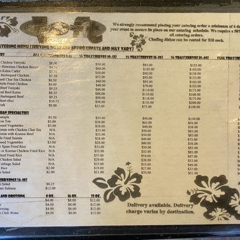 The Loft Hawaiian Restaurant - 6/25 catering menu - Hawaiian Near Me - Cypress, California The Loft Hawaiian Restaurant - 6/25 catering menu - Hawaiian Near Me - Cypress, California