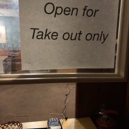 open for take out only sign open for take out only sign