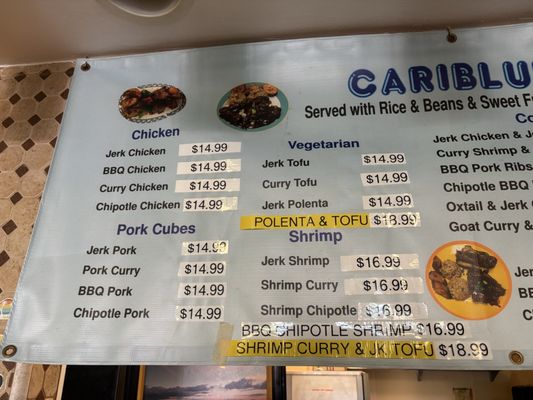 Menu photo 1 Cariblue Restaurant Modesto, CA