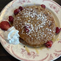 Raspberry White Chocolate Pancakes Brûlée Sugar