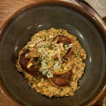 Canard - SCALLOPS & DUNGENESS CRAB $39 - lobster creamed corn, nectarine XO, jalapeño - Wine Bars Near Me - Portland, Oregon Canard - SCALLOPS & DUNGENESS CRAB $39 - lobster creamed corn, nectarine XO, jalapeño - Wine Bars Near Me - Portland, Oregon